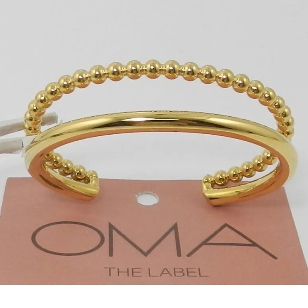 Oma The Label Gold Plated Stainless Steel Cuff Bracelet - Picture 3 of 3